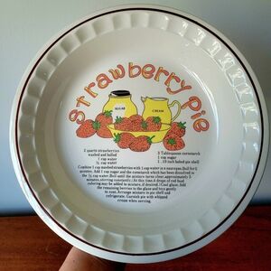 Strawberry Pie Recipe Plate